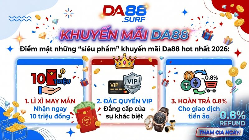 Điểm mặt những "siêu phẩm" khuyến mãi Da88 hot nhất 2026