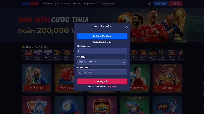 Hướng dẫn truy cập Da88 và Đăng nhập an toàn