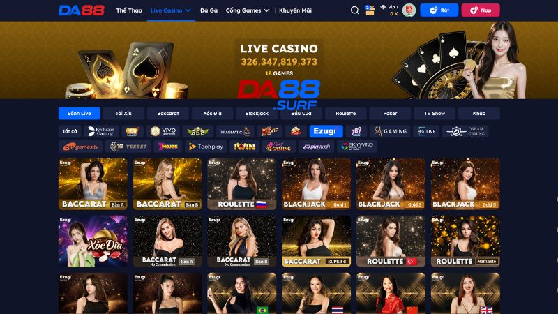 Những "Ông Lớn" Hội Tụ Tại Sảnh Casino DA88