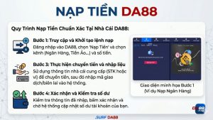 Quy Trình Nạp Tiền Chuẩn Xác Tại Nhà Cái DA88